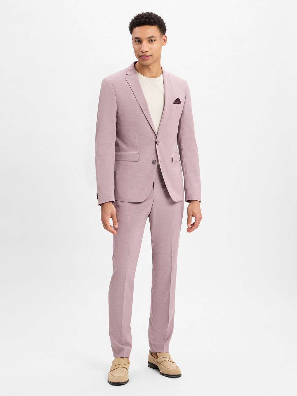 Finshley & Harding Garnitur - Oakland - Kalifornia Mężczyźni Slim Fit różowy, 48