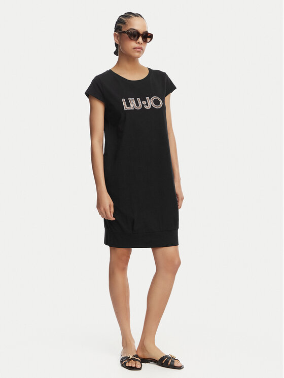 Liu Jo Beachwear Sukienka codzienna VA6212 JS003 Czarny Regular Fit