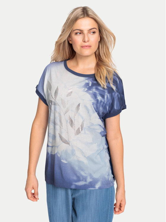 Olsen T-Shirt 11105088 Granatowy Regular Fit