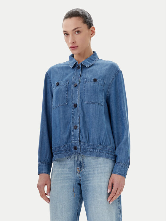 Olsen Kurtka jeansowa 15001600 Niebieski Regular Fit