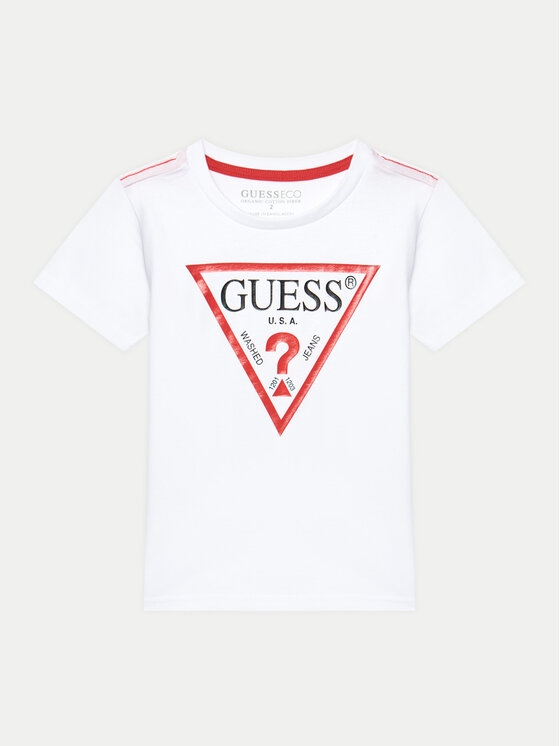 Guess T-Shirt N73I55 K8HM0 Biały Regular Fit
