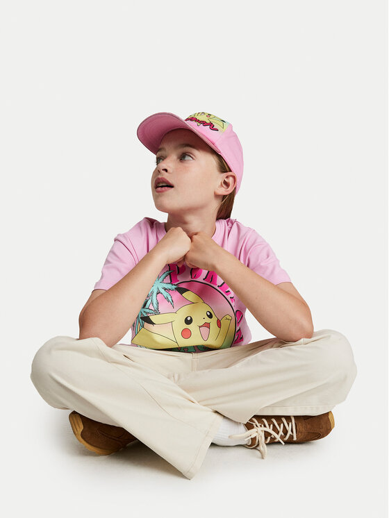 NAME IT T-Shirt Fami Pokemon 13240888 Różowy Standard Fit