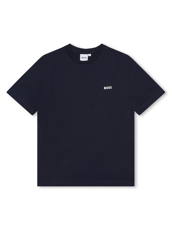 Boss T-Shirt J25P23 S Granatowy Regular Fit