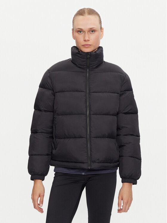 Napapijri Kurtka zimowa A-Box Logo NP0A4HZ1 Czarny Loose Fit