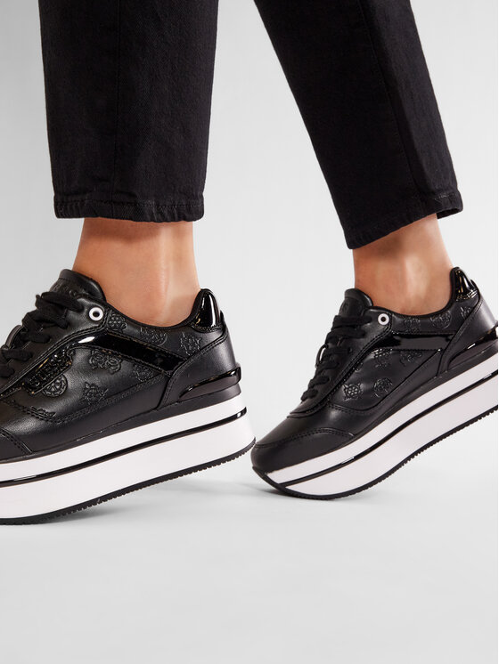 Guess Sneakersy Hansin FL5HNS PEL12 Czarny