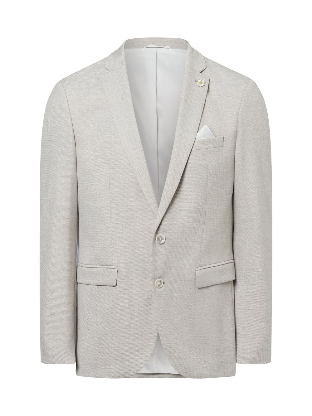 Finshley & Harding London Męska kurtka modułowa Mężczyźni Slim Fit beżowy, 98