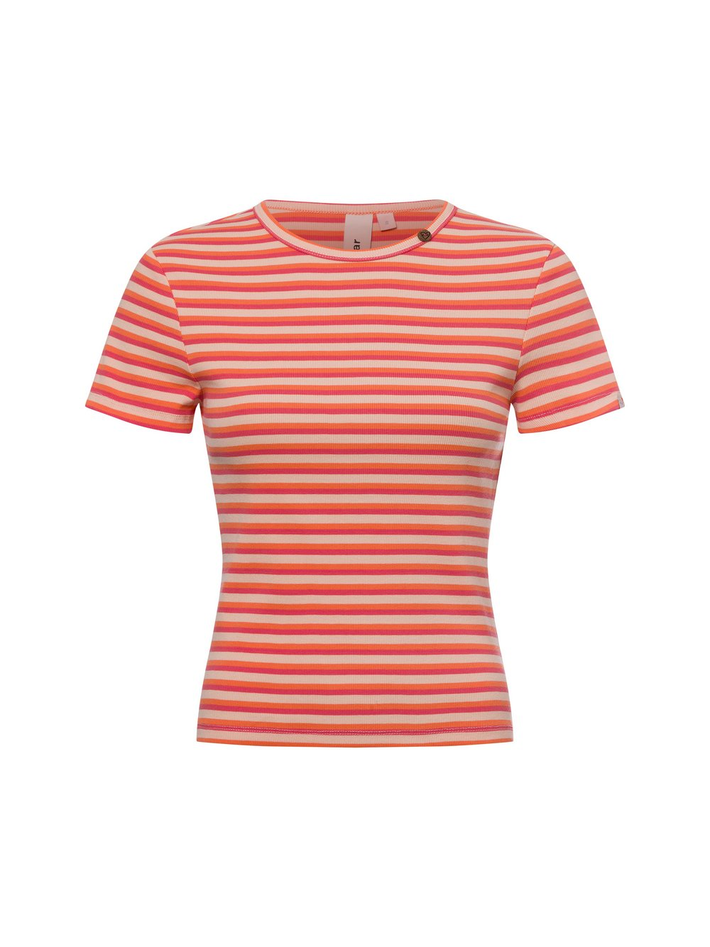 Ragwear Koszulka damska - Janelle Kobiety Bawełna pomarańczowy|wyrazisty róż|beżowy, XS