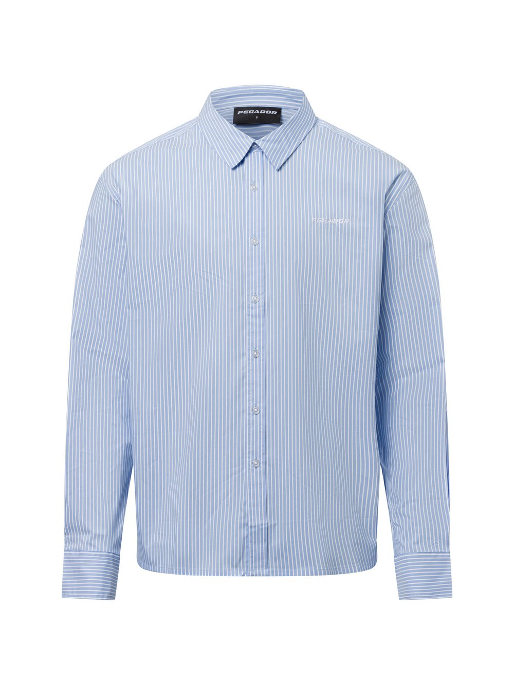 PEGADOR Męska koszula casual - Raton Mężczyźni Comfort Fit Sztuczne włókno niebieski|biały, M