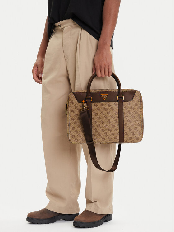 Guess Torba na laptopa Vezzola Smart HMEVZL P3138 Beżowy