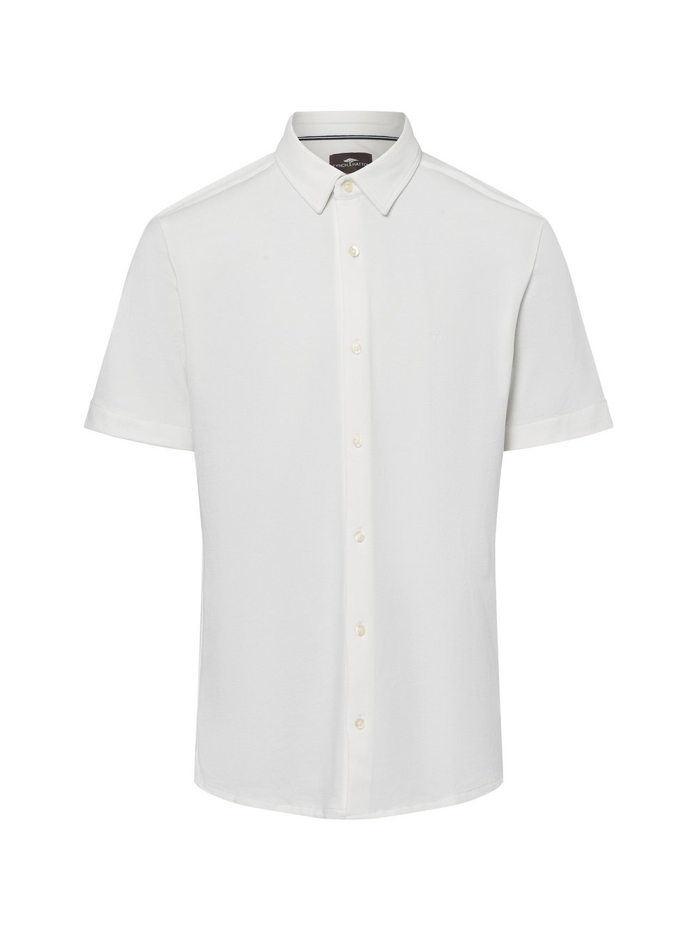 Fynch-Hatton Męska koszulka polo Mężczyźni Bawełna biały, XXXL