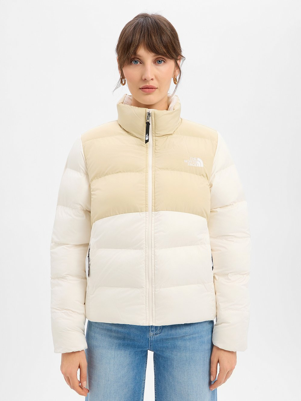 The North Face Damska kurtka pikowana - Saikuru Kobiety biały|beżowy, M