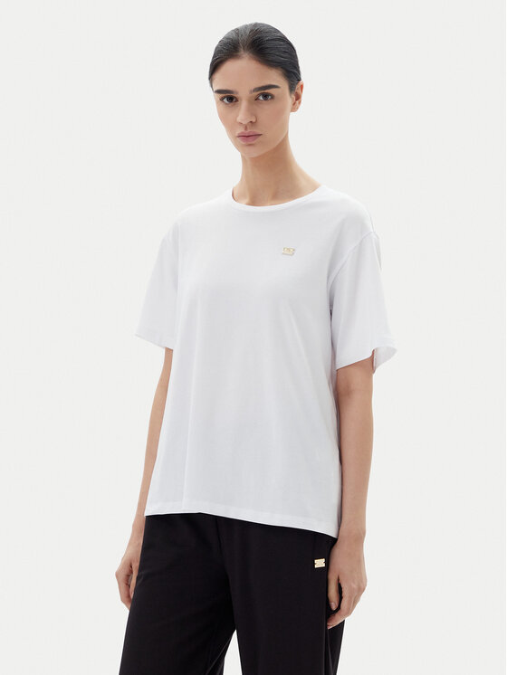 EA7 Emporio Armani T-Shirt 7W000028 AF10373 U0002 Biały Loose Fit