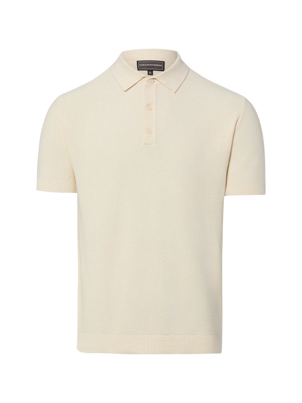 Finshley & Harding Męska koszulka polo Mężczyźni Bawełna beżowy, M