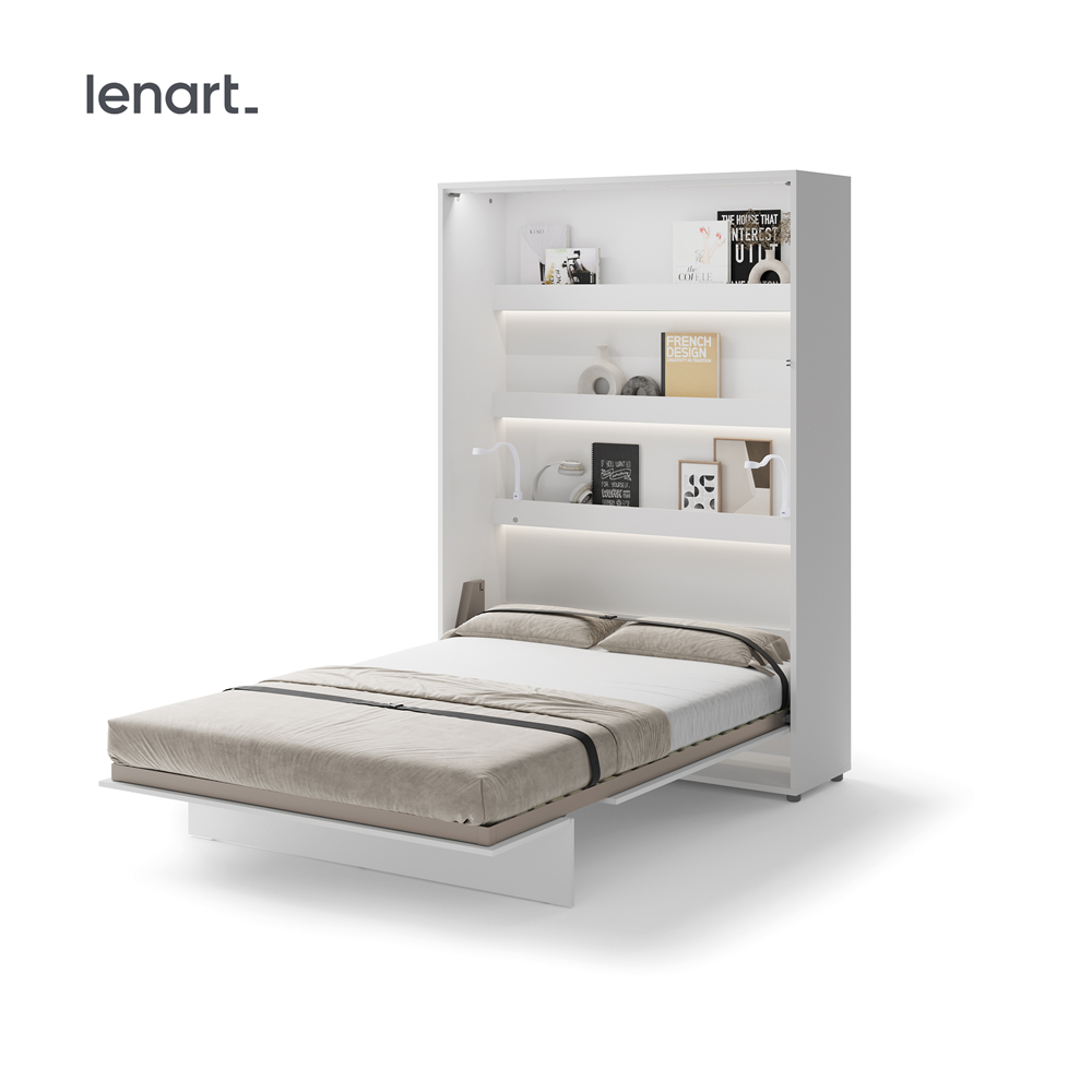 Półkotapczan pionowy BC-01 Bed Concept 140x200 cm Biały półkotapczan, półkotapczan lenart, półkotapczany lenart, meble lenart, bed concept, łóżko w szafie, składane łóżko, półkotapczany
