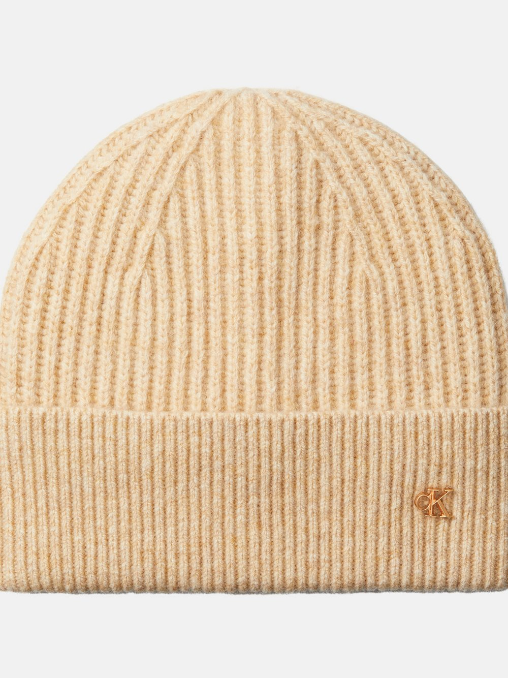 Calvin Klein Damska czapka z dzianiny Kobiety beżowy, ONE SIZE
