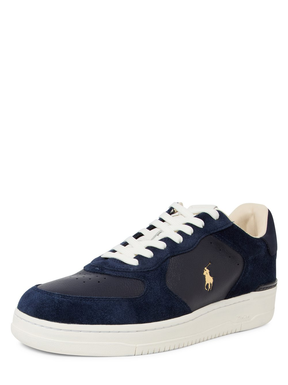 Polo Ralph Lauren Męskie skórzane buty sportowe - Masters Court Mężczyźni skóra niebieski, 44