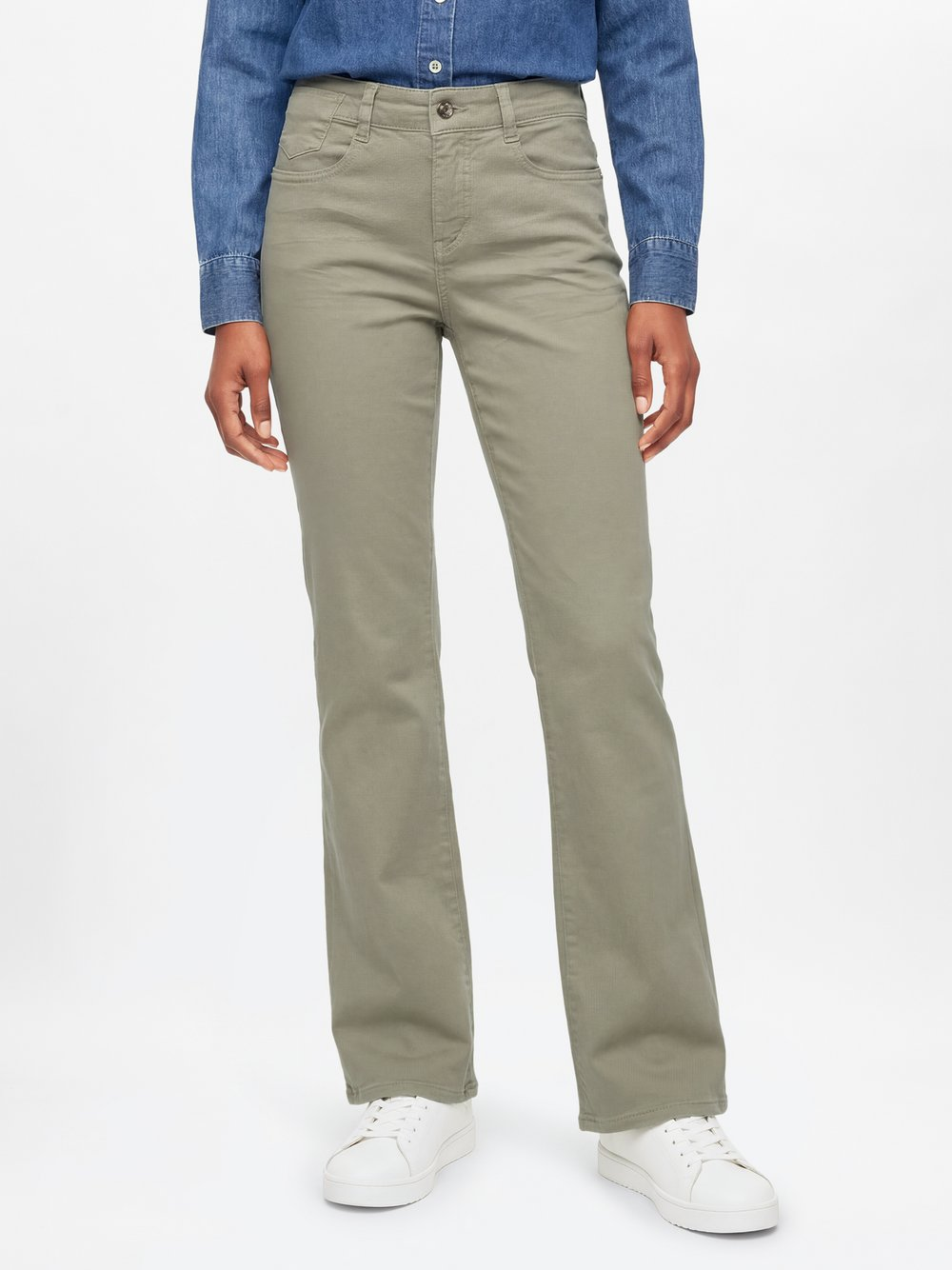 MAC Spodnie - Laura Kobiety Bawełna zielony, 36-30