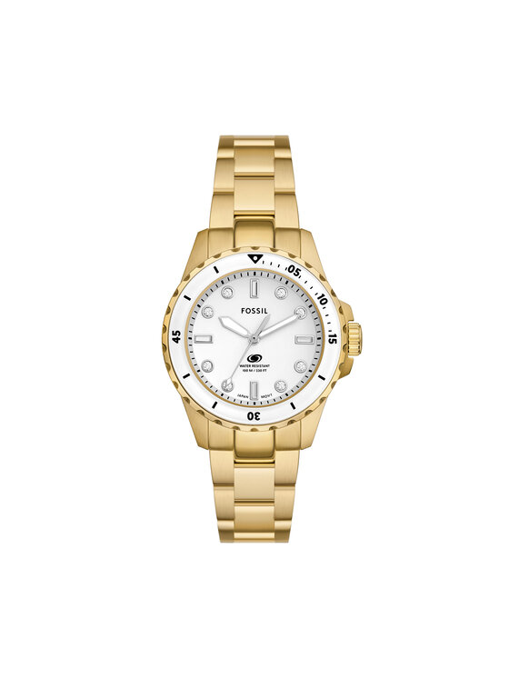 Fossil Zegarek Blue ES5350 Złoty