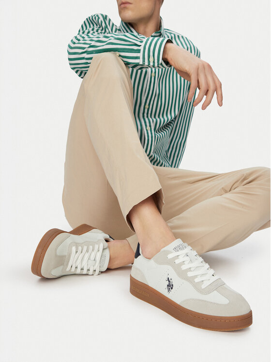 U.S. Polo Assn. Sneakersy EO-ROWAN001M/6LS1 Biały