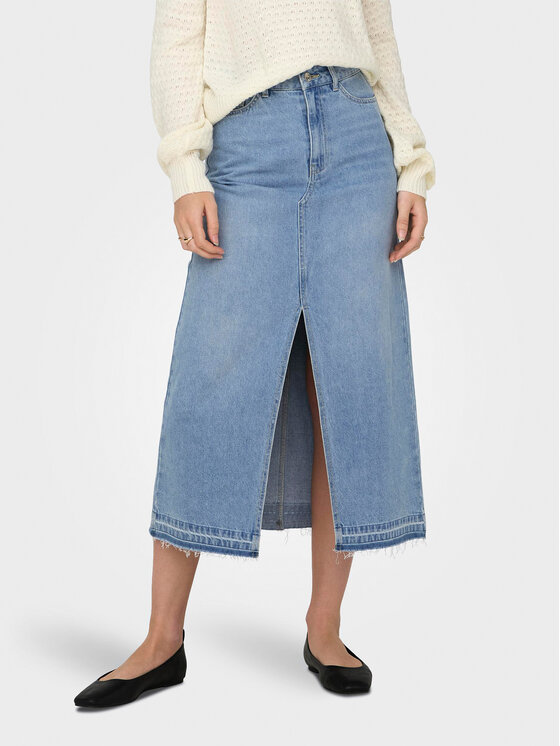 JDY Spódnica jeansowa Bella 15317441 Niebieski Regular Fit