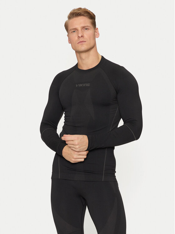 Viking Bielizna termoaktywna górna Eiger Man Longsleeve 500/21/2081 Czarny Slim Fit