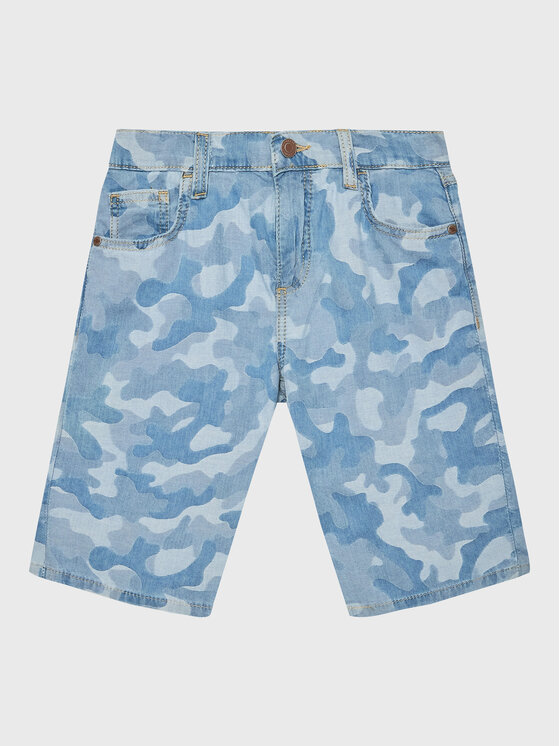 Guess Szorty jeansowe L3GD16 D4ZV0 Niebieski Regular Fit