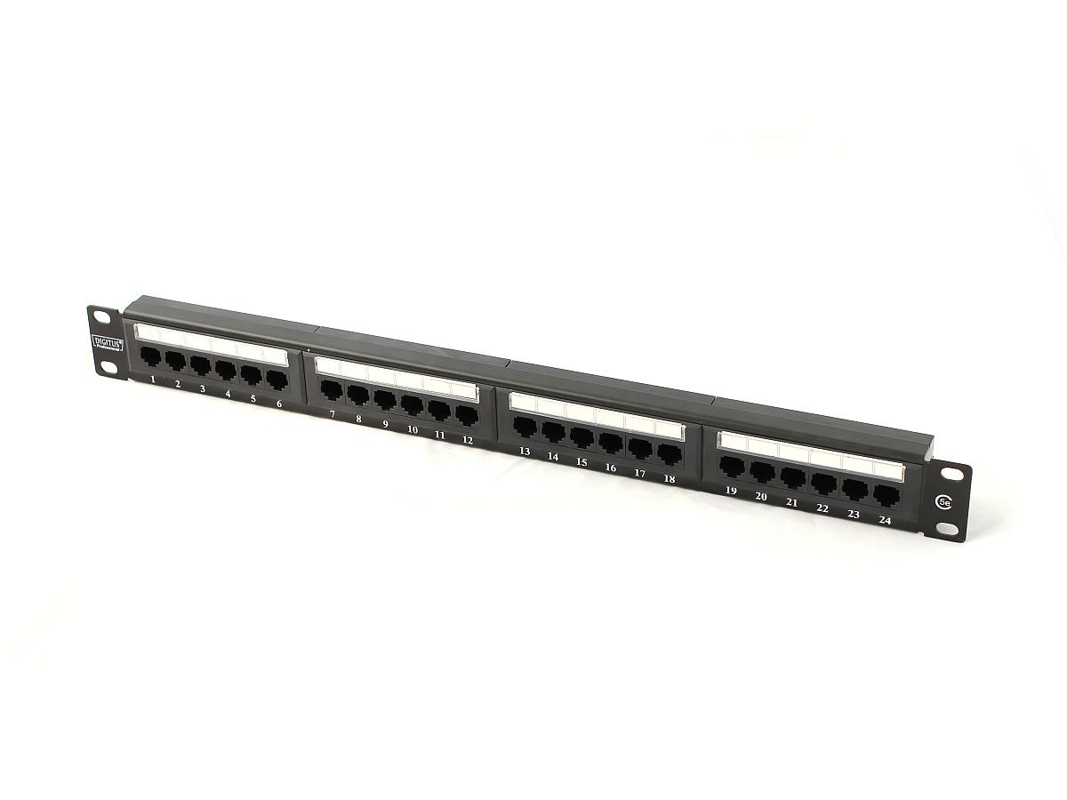 Patch panel DIGITUS 19" 24x RJ45 UTP kat. 5e 1U