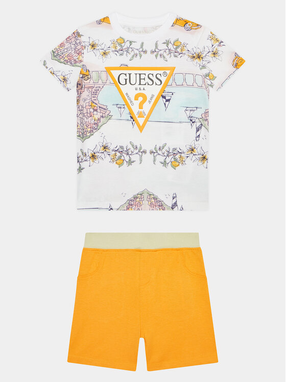 Guess Komplet t-shirt i szorty sportowe I4GG00 K8HM3 Kolorowy Regular Fit