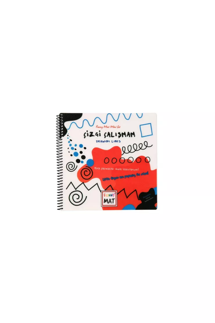 Funny Mat White - Mini Set Książeczka do kolorowania Drawing Lines