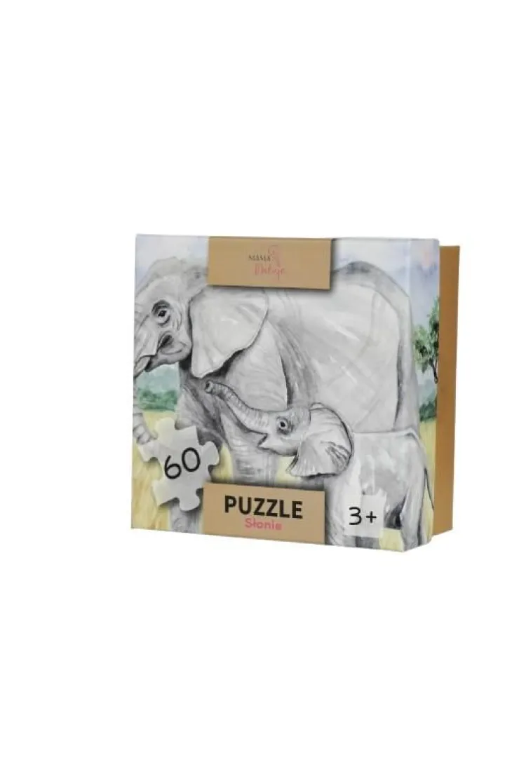 Puzzle 60 el. Słonie