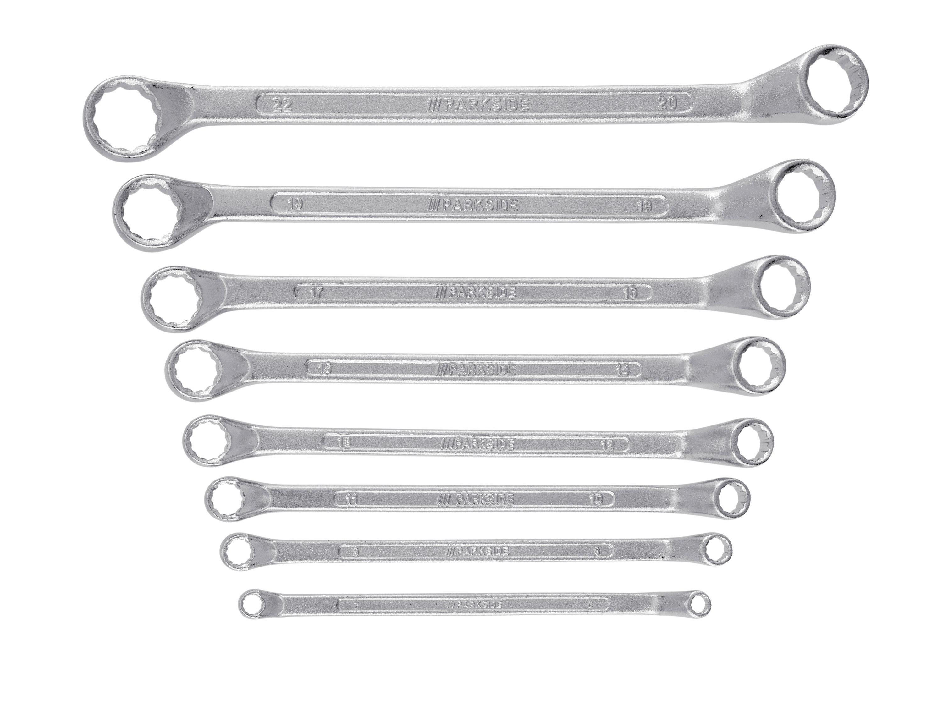 PARKSIDE® Zestaw 8 kluczy płaskich, oczkowych lub płasko-oczkowych (Klucz oczkowy) miniaturka