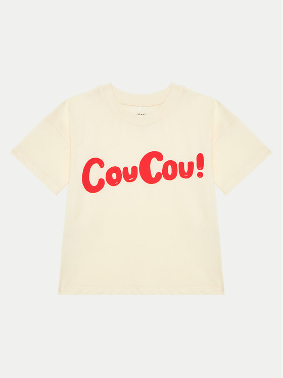 Mini Rodini T-Shirt Coucou 2472012911 Écru Regular Fit