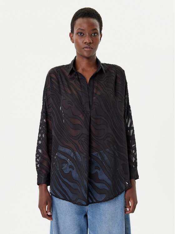 French Connection Bluzka 72NZR Czarny Relaxed Fit