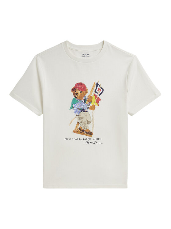 Polo Ralph Lauren T-Shirt 323A12428001 Écru Regular Fit