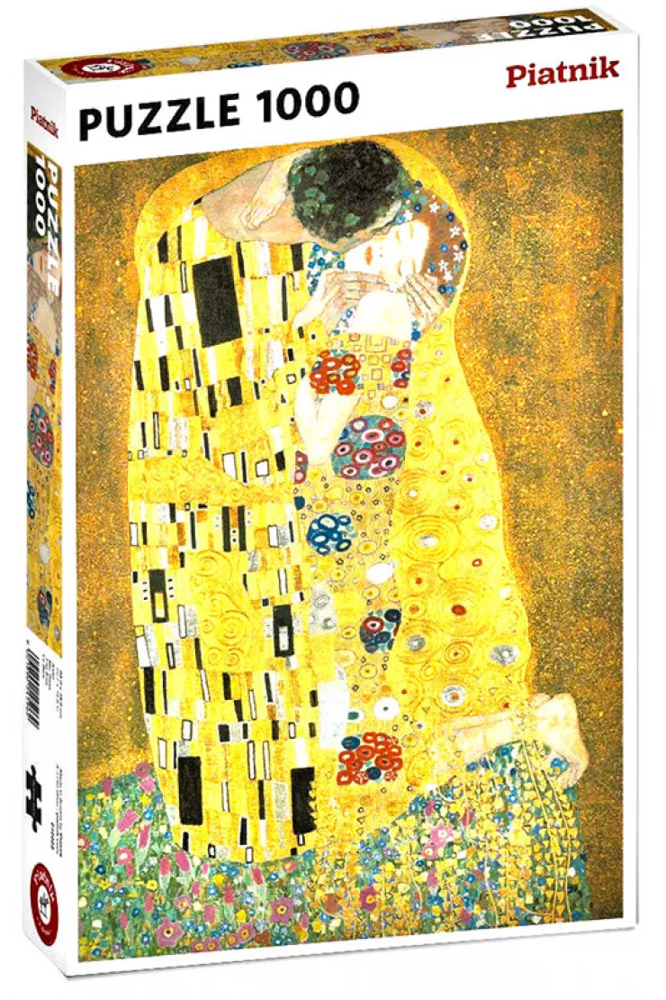 Puzzle 1000 el. metalizowane Pocałunek, Klimt