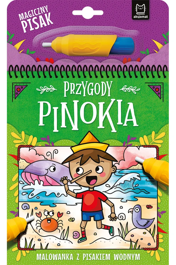 Przygody Pinokia. Malowanka z pisakiem wodnym