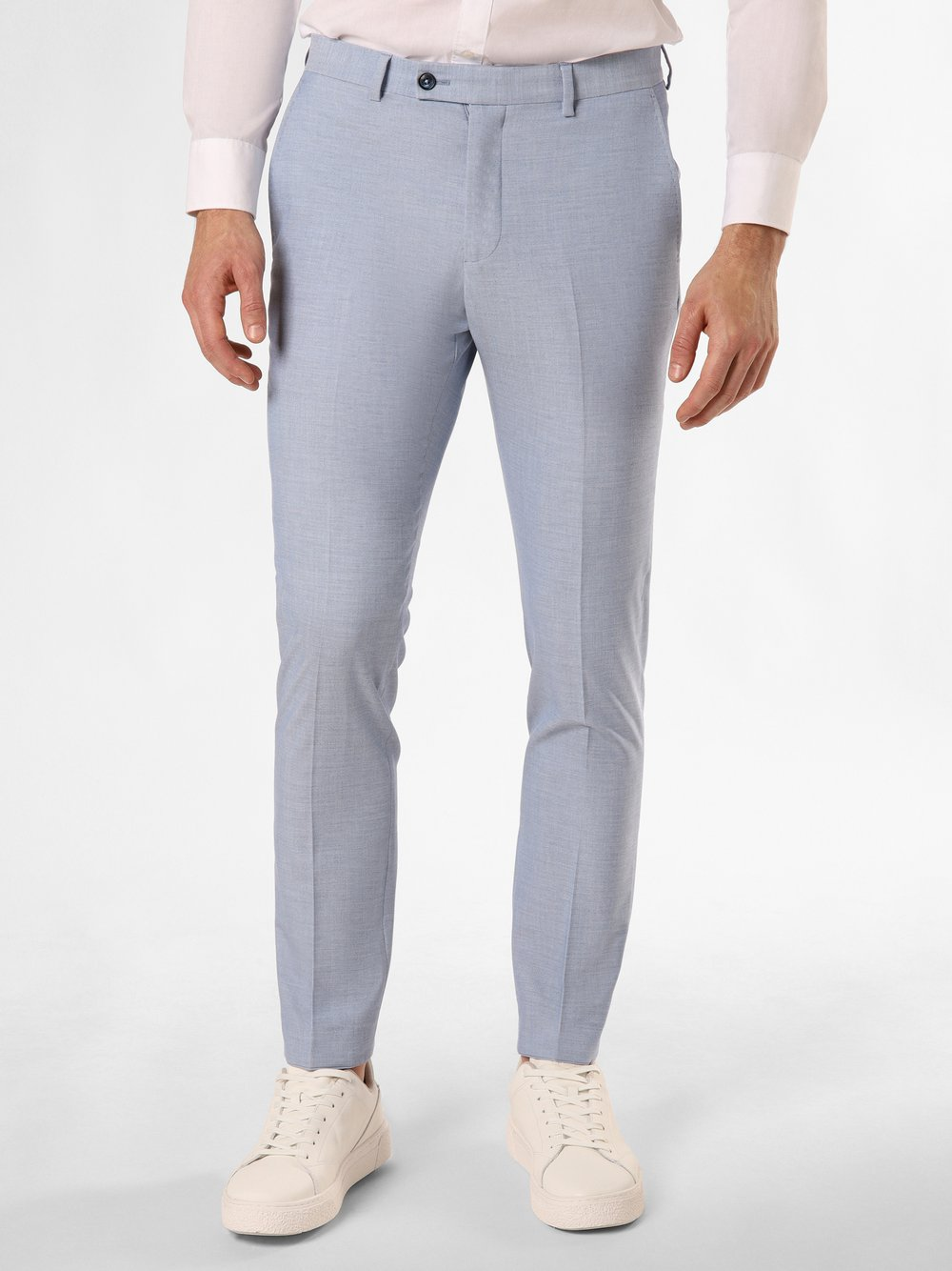 Finshley & Harding London Spodnie - Hoxdon Mężczyźni Slim Fit niebieski, 56