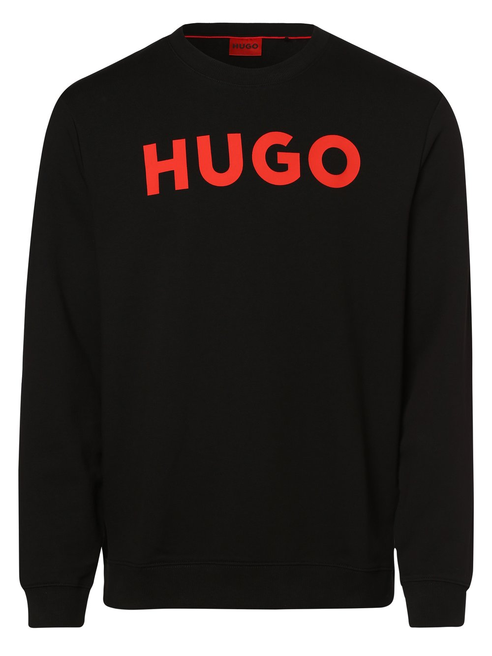 HUGO Męska bluza nierozpinana Mężczyźni Materiał dresowy czarny, XXL