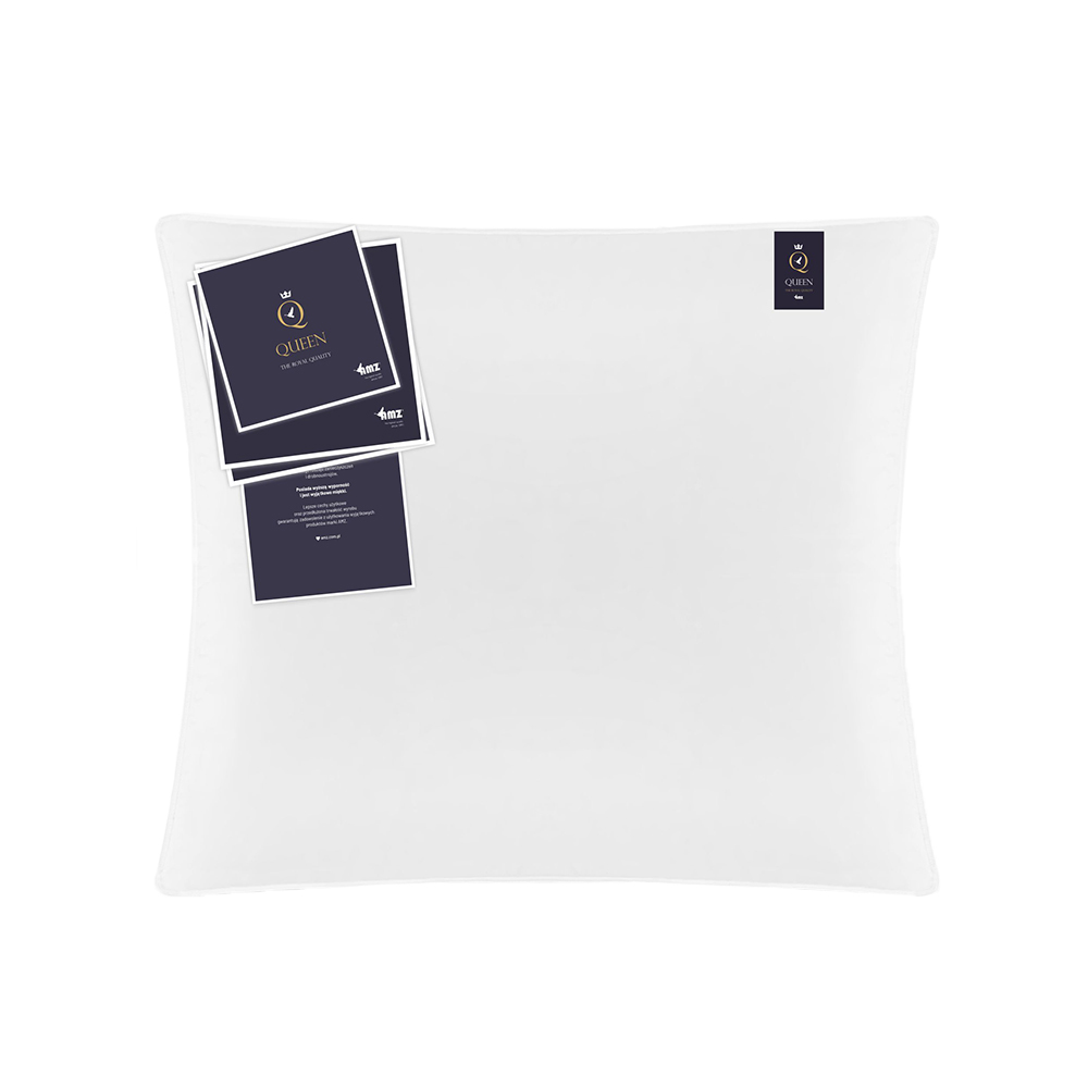 Poduszka Queen AMZ 70x80 cm Firm Jednokomorowa puch gęsi syberyjskiej 100%, Tencel 52%, batyst bawełniany 48%