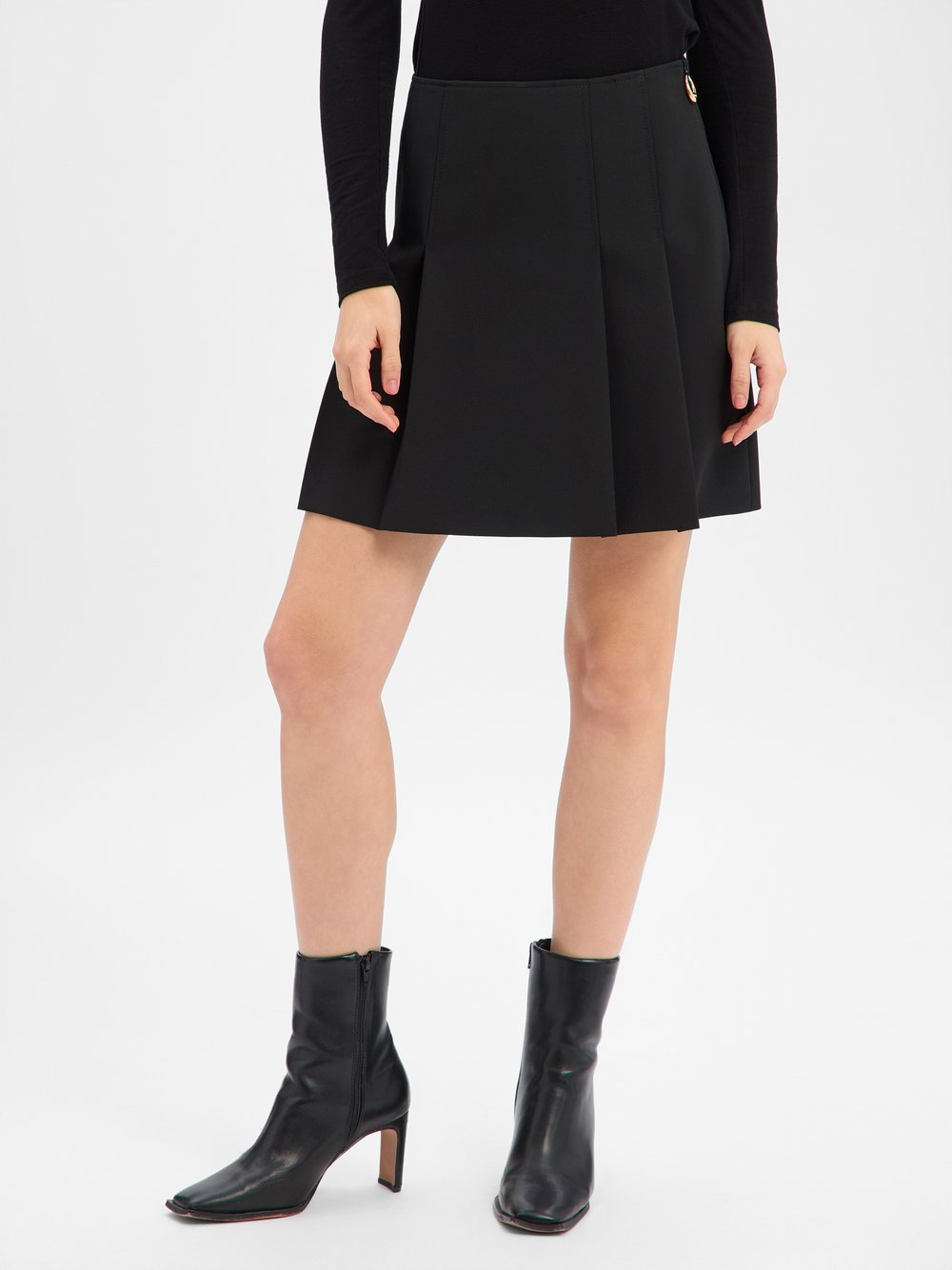 HUGO Damska spódniczka mini - Roballo Kobiety Sztuczne włókno czarny, 40