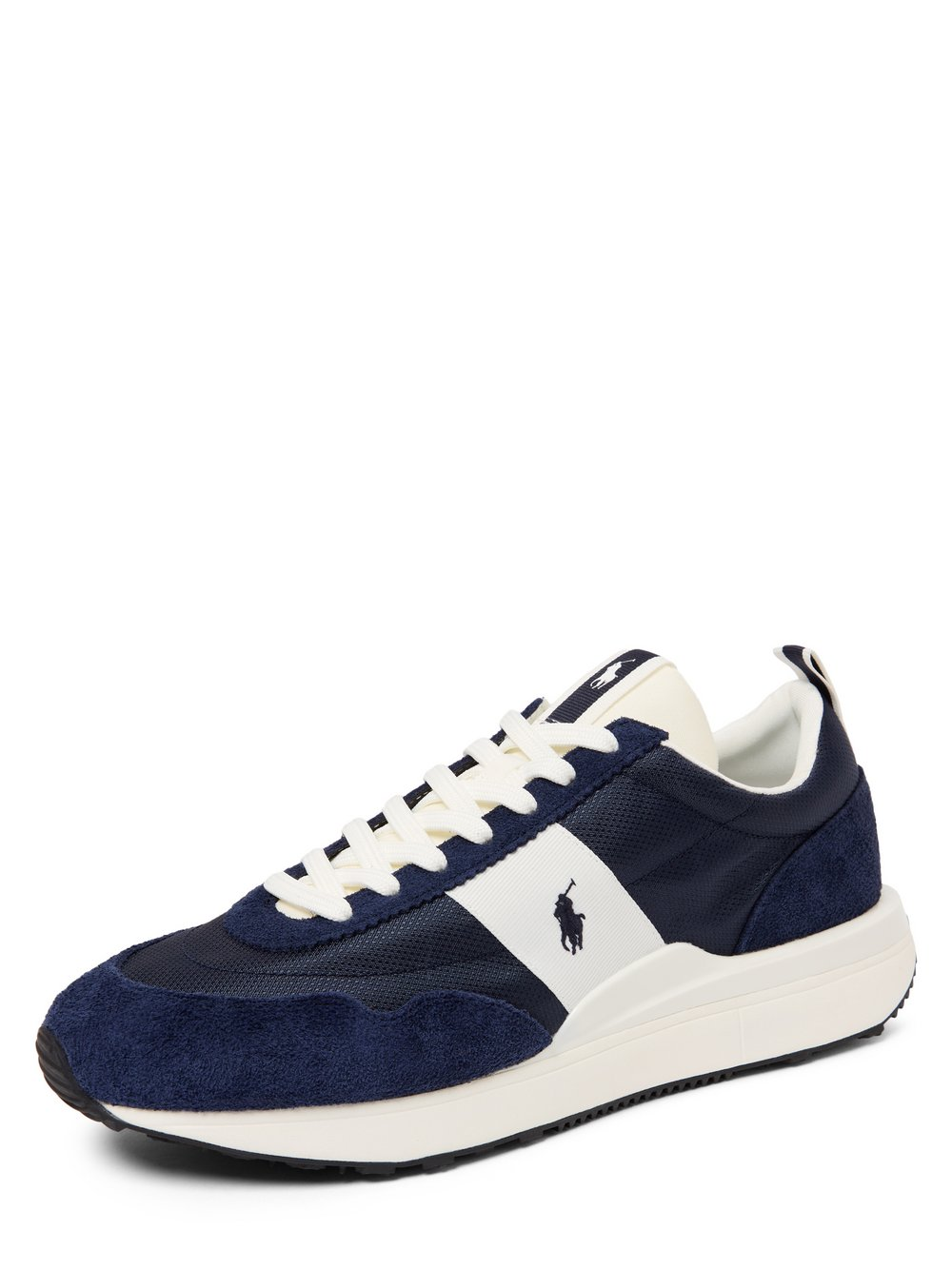 Polo Ralph Lauren Męskie buty sportowe ze skóry - Train 89 Mężczyźni Tekstylia niebieski, 42