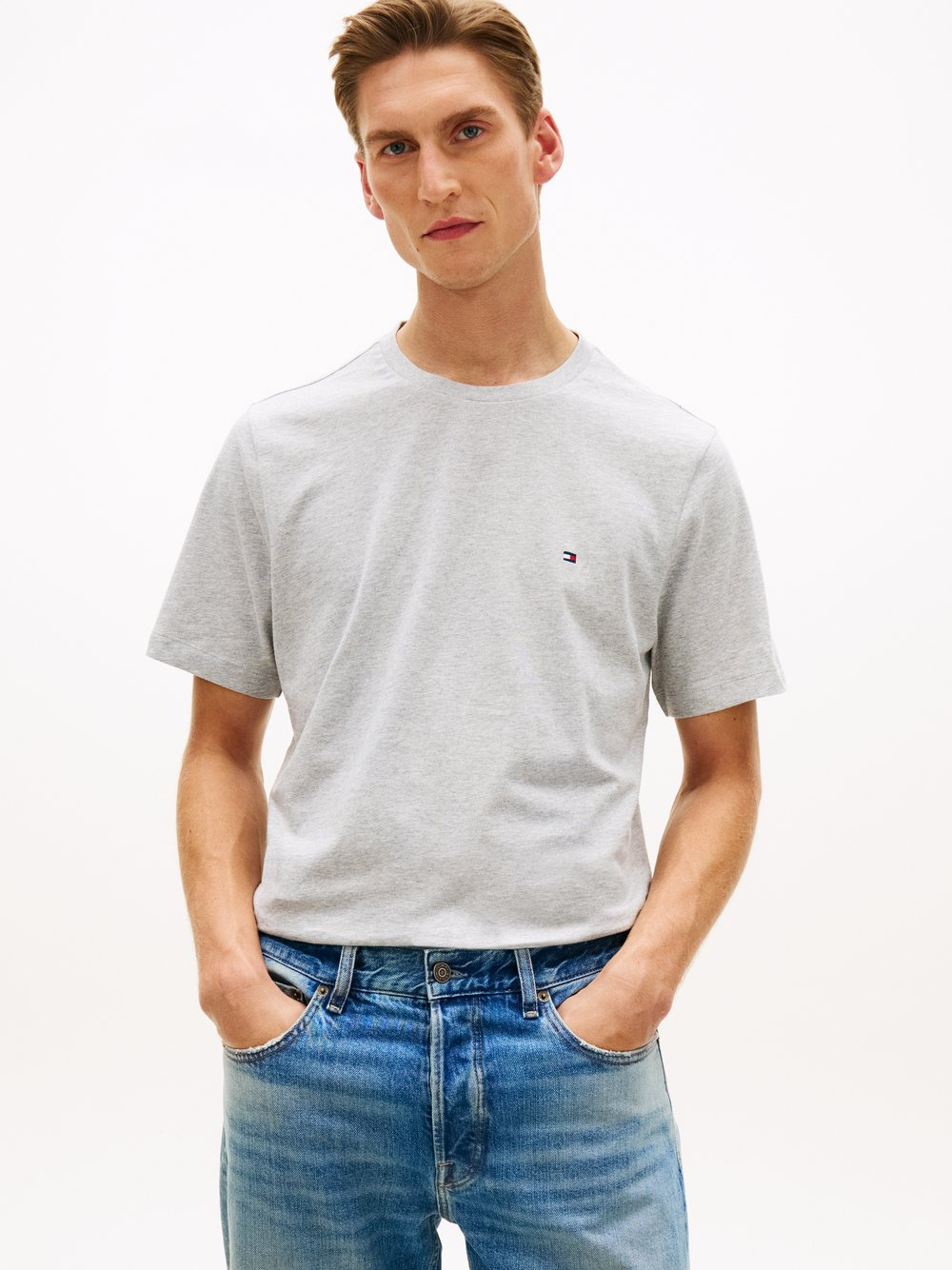 Tommy Hilfiger Koszulka męska Mężczyźni Bawełna szary, XXL