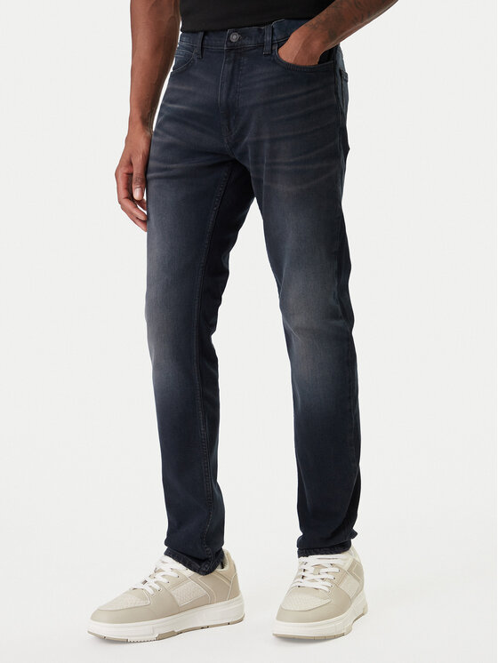 HUGO Jeansy 50555175 Granatowy Extra Slim Fit miniaturka