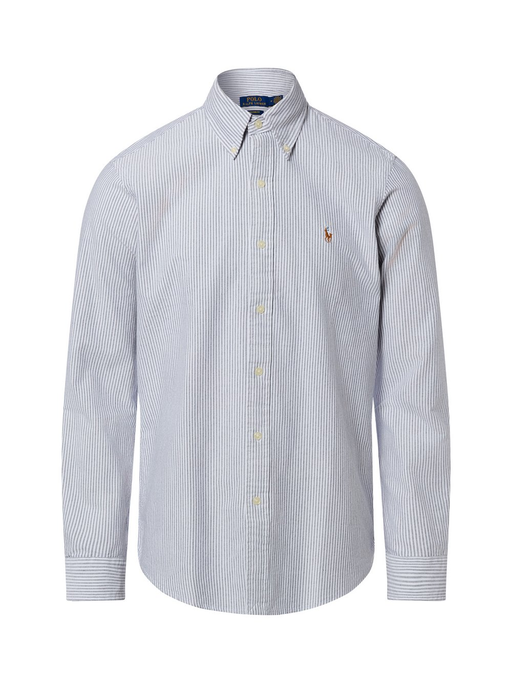 Polo Ralph Lauren Męska koszula bawełniana Mężczyźni Modern Fit Bawełna szary|biały, L