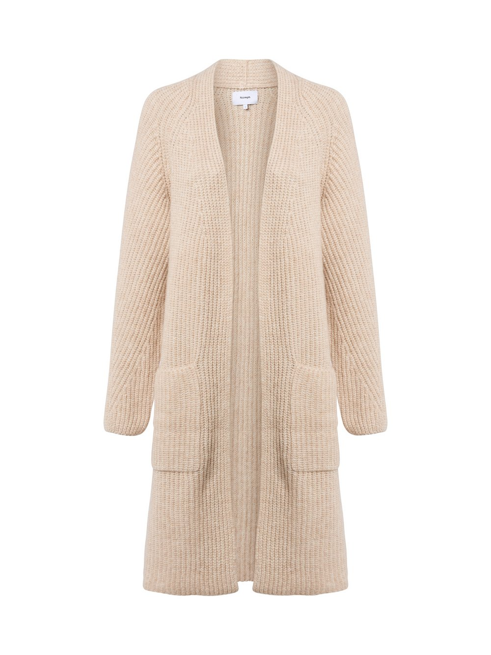 Nümph Damski kardigan z zawartością alapka - Nuzindi Kobiety beżowy, L