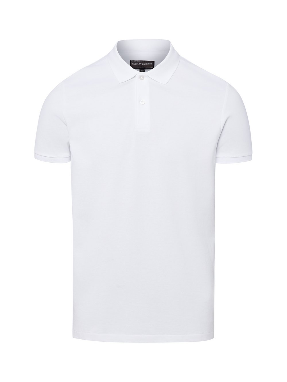 Finshley & Harding Męska koszulka polo Mężczyźni Bawełna biały, XXXL