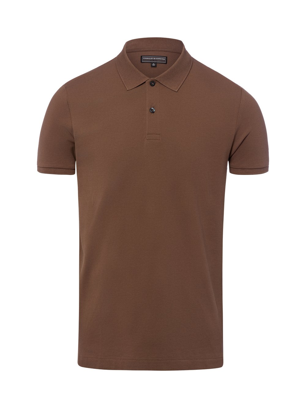 Finshley & Harding Męska koszulka polo Mężczyźni Bawełna brązowy, L