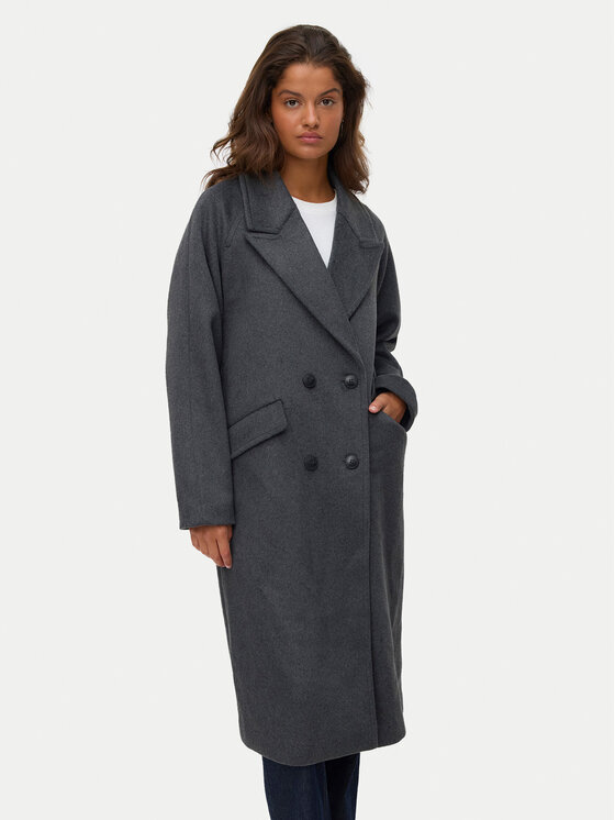 Vero Moda Płaszcz wełniany Harper 10320446 Szary Regular Fit miniaturka