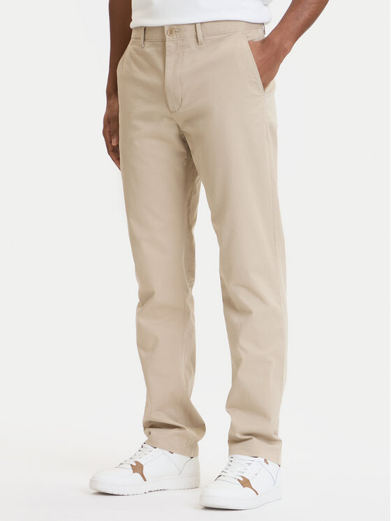 Tommy Hilfiger Chinosy Denton Essential MW0MW40262 Beżowy Straight Fit