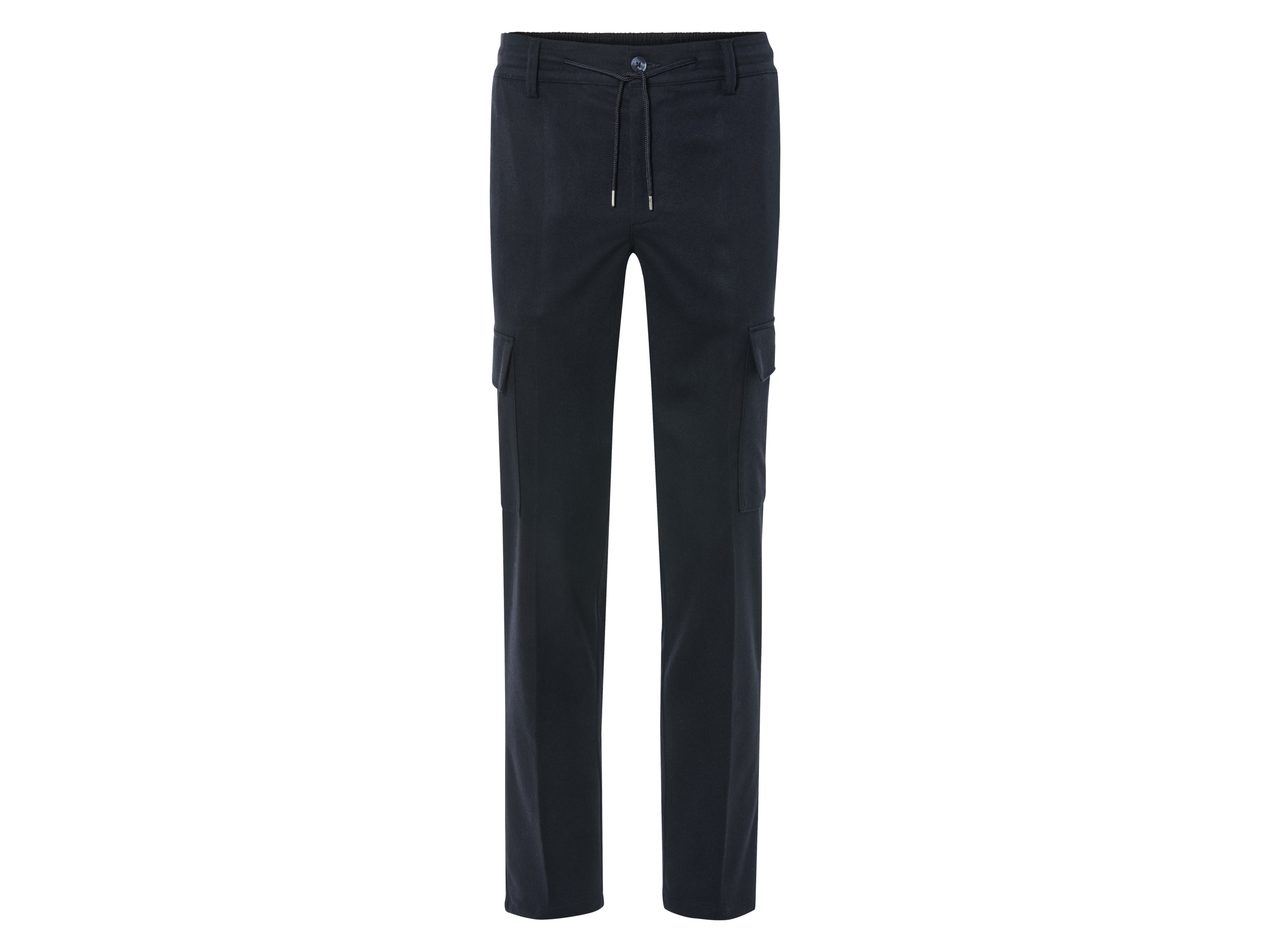 LIVERGY® Spodnie cargo męskie z flaneli (XL(56/58), Granatowy)